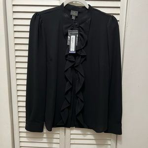 Sheer black long sleeve shirt